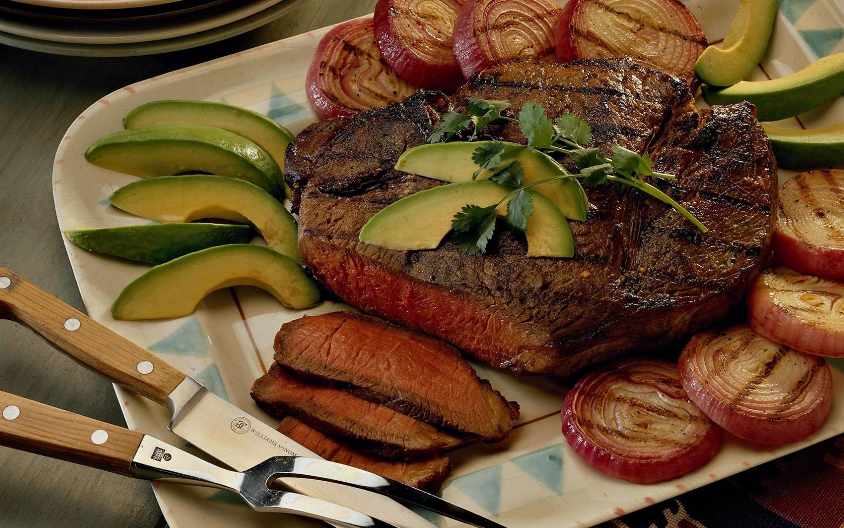 Аппетитное мясное блюдо HD фото картинки, обои рабочий стол