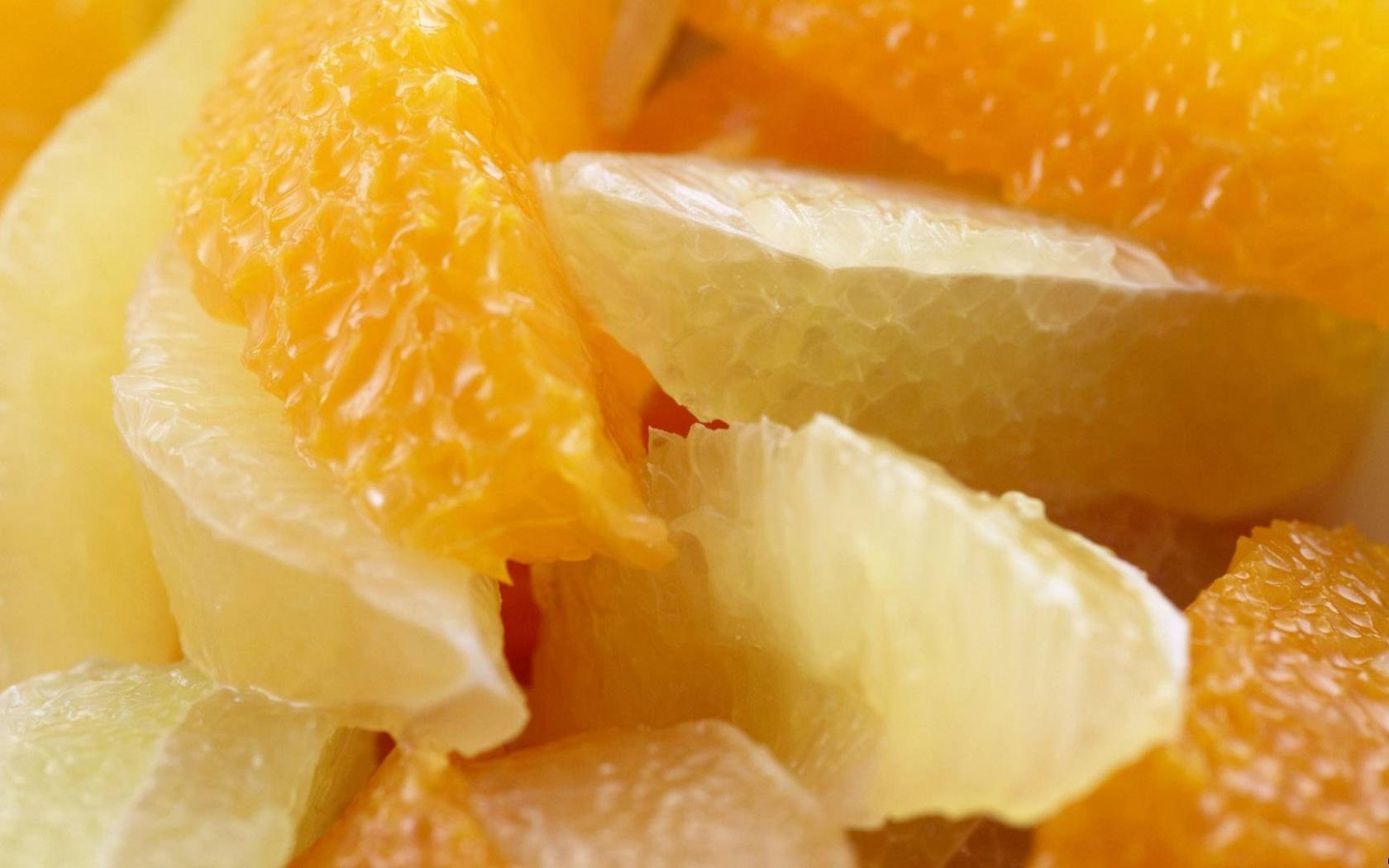 Апельсиново-лимонные дольки HD фото картинки, обои рабочий стол