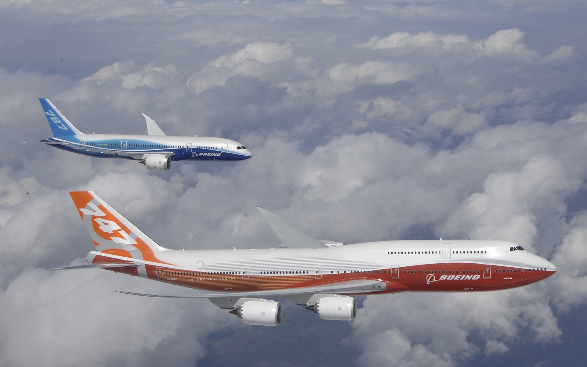 Boeing 747 (боинг) HD фото картинки, обои рабочий стол