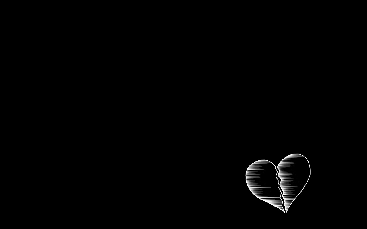 Минимализм - Сердце на черном фоне HD фото картинки, обои рабочий стол