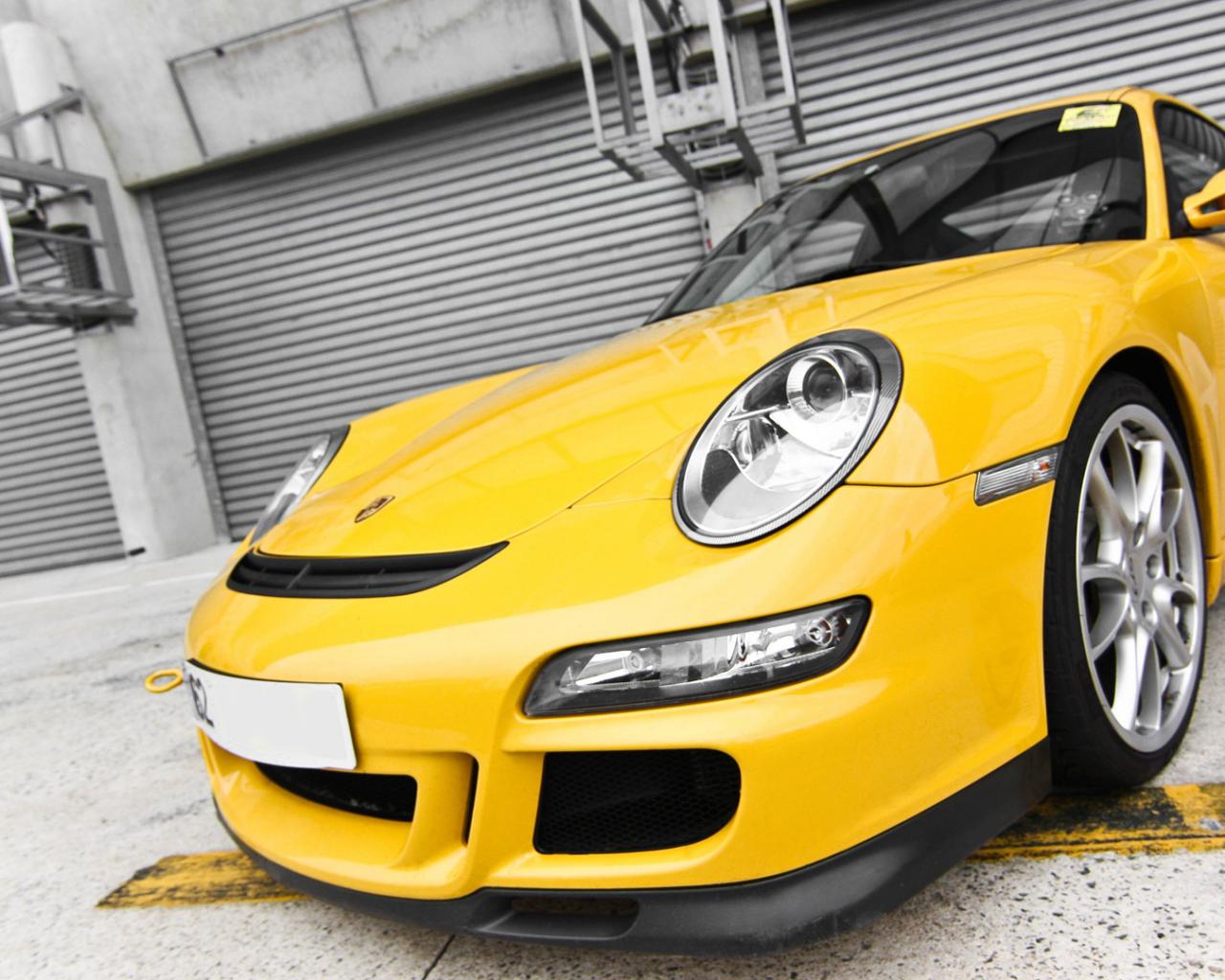 Porsche 997 gt3, supercar, порше, суперкар, желтый Автомобили картинки, обои рабочий стол