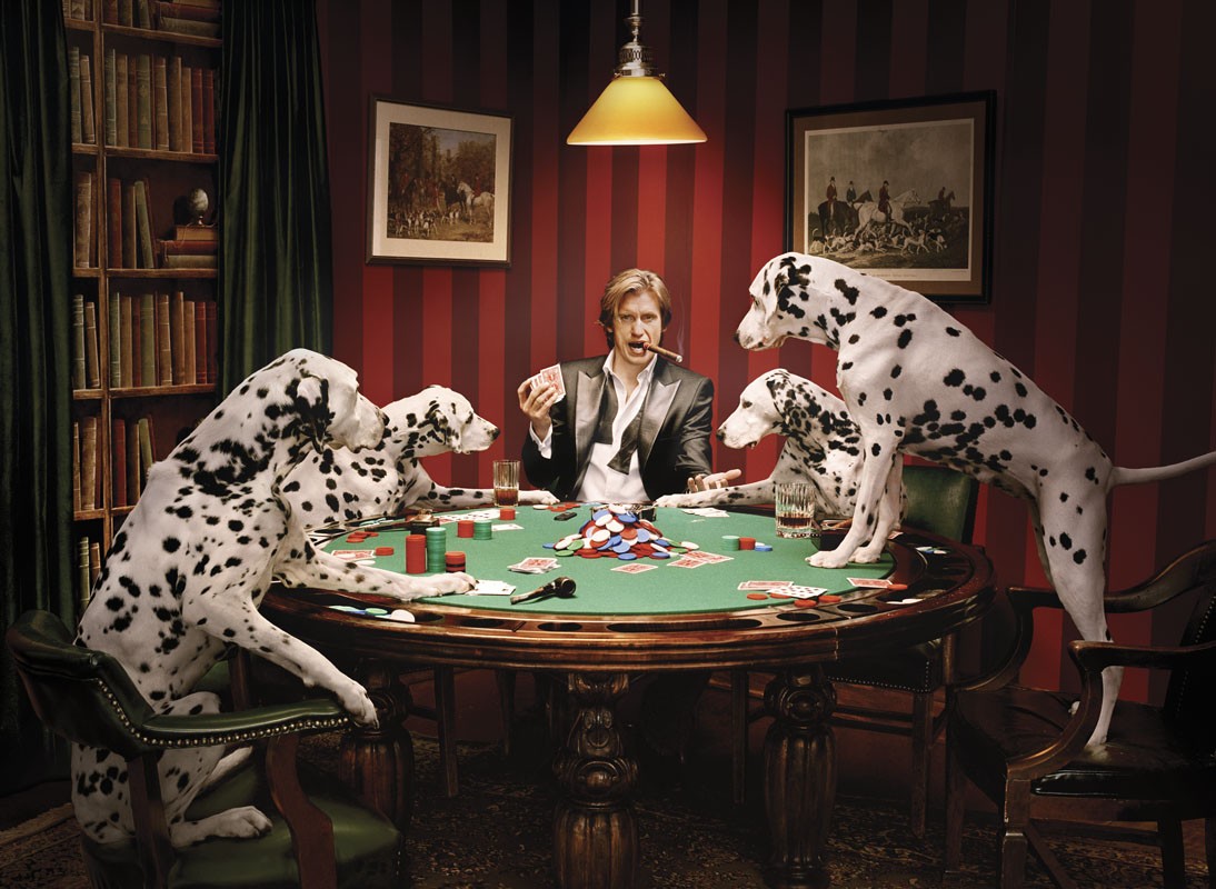 Покер, казино с собаками Креативные с приколом картинки, обои рабочий стол