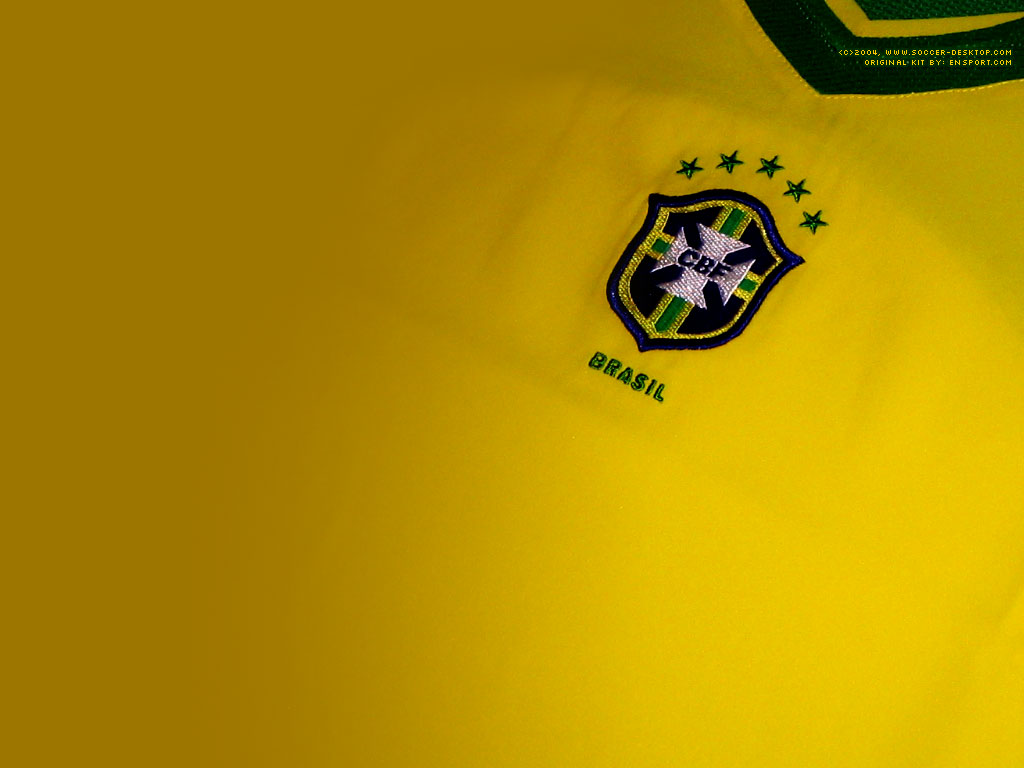 Футбольная майка команды Бразилии с логотипом Спорт картинки, обои рабочий стол