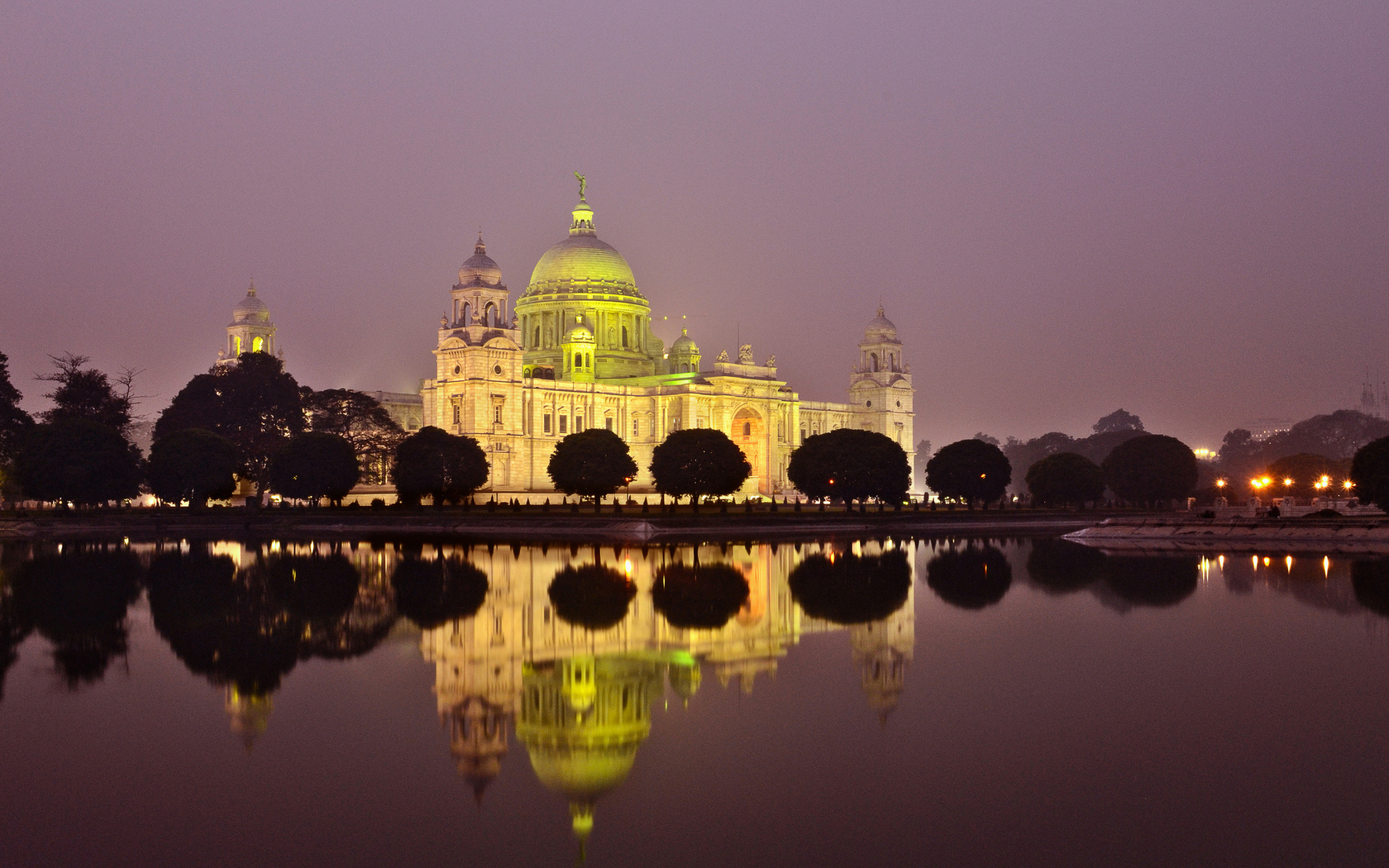 Индия, калькутта, мемореал Виктория, ночь Города картинки, обои рабочий стол