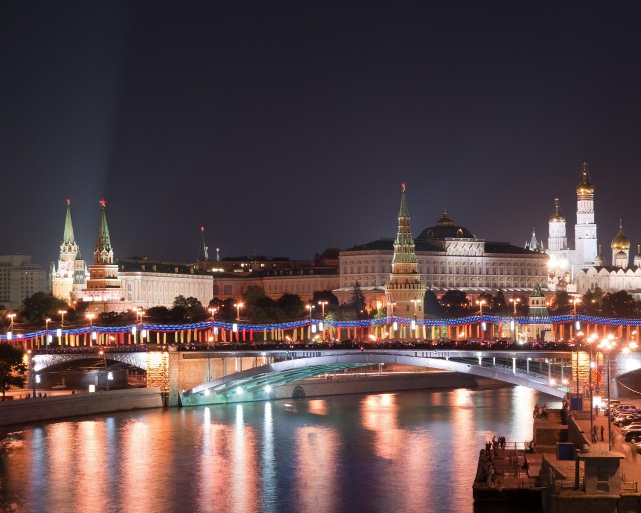 Кремль, Москва, ночь Города картинки, обои рабочий стол