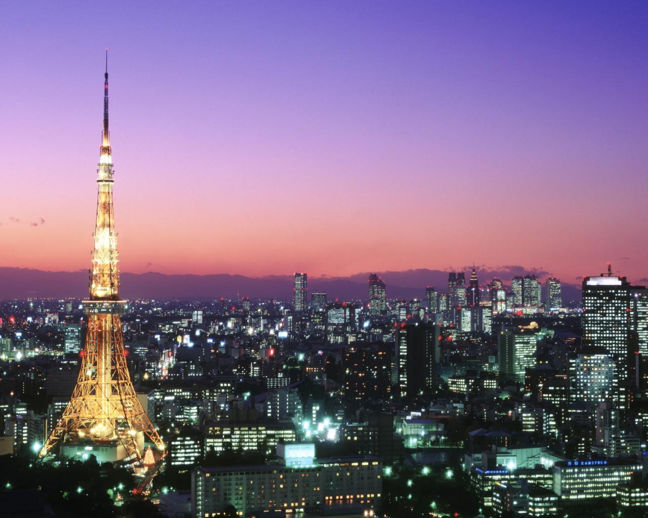 Токио на восходе Города картинки, обои рабочий стол