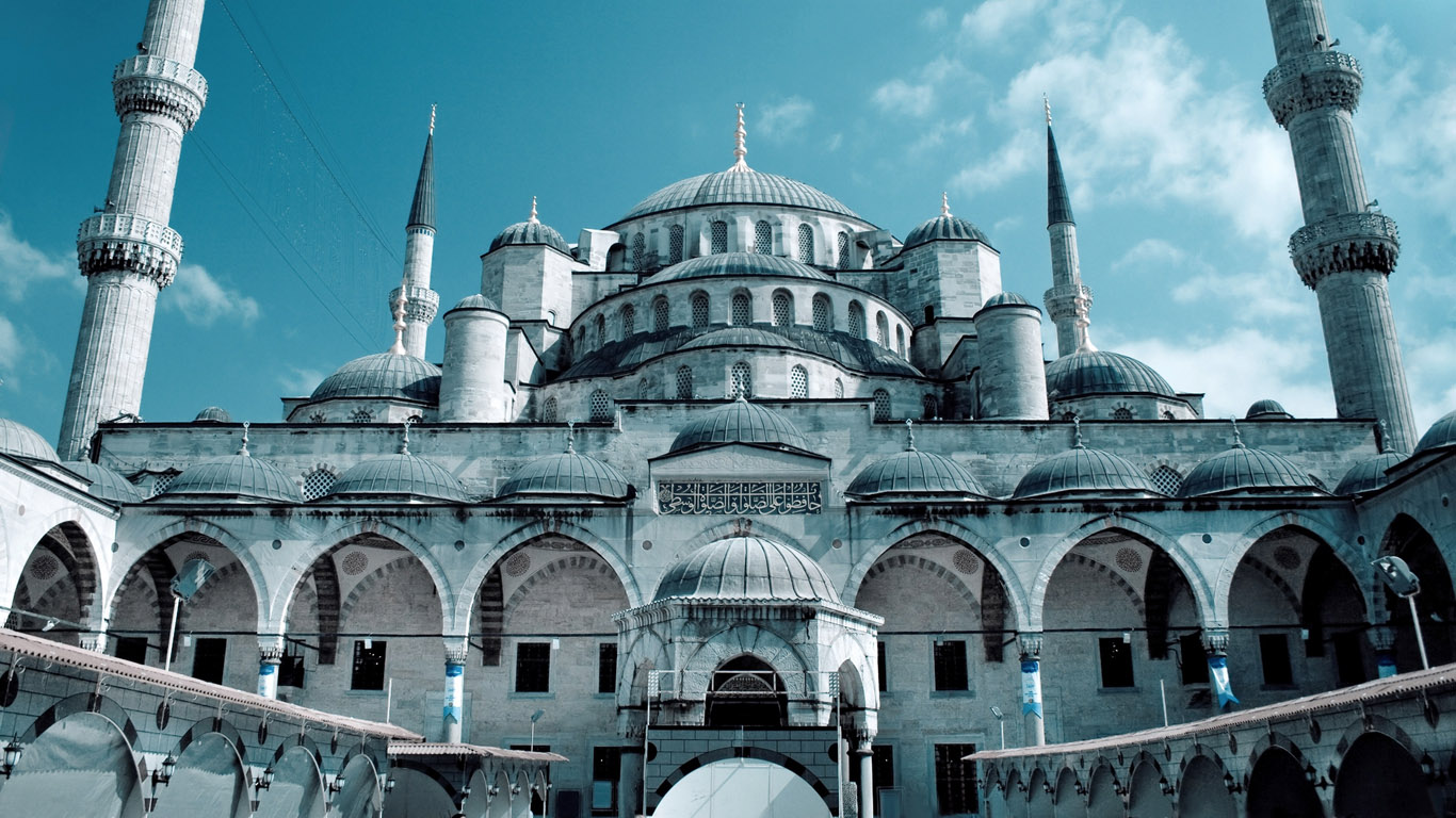 Мечеть Султанахмет в Стамбуле Города картинки, обои рабочий стол