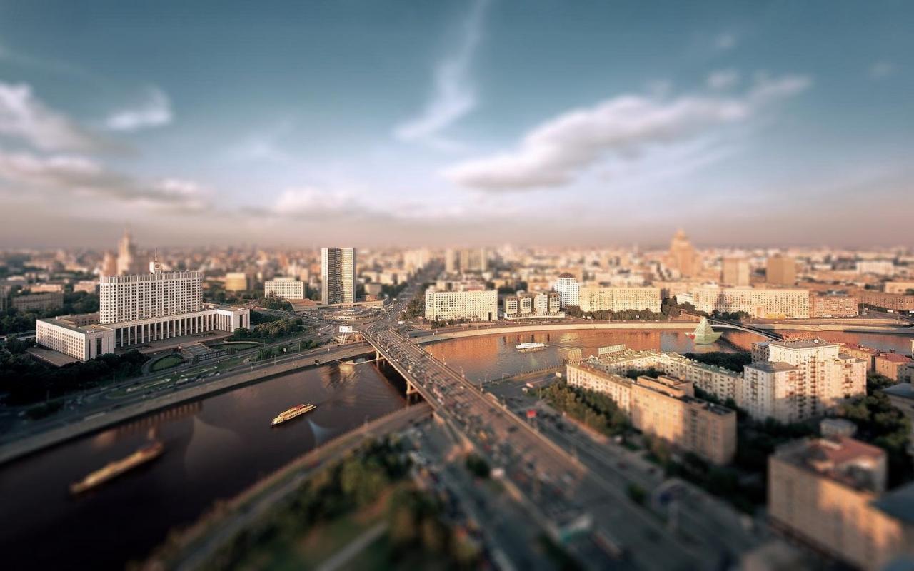 Москва, панорама, река Города картинки, обои рабочий стол