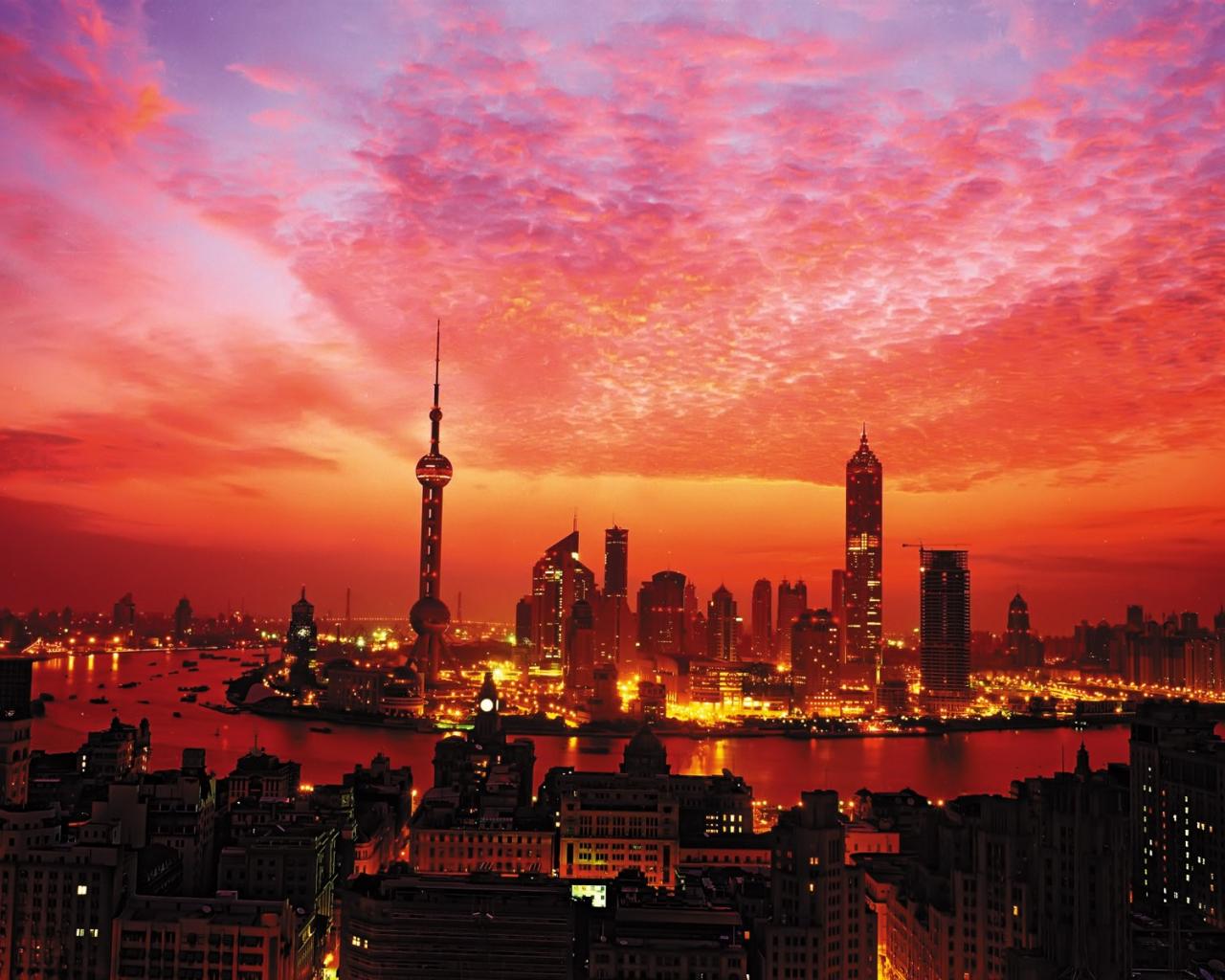 Китайские небоскребы Города картинки, обои рабочий стол