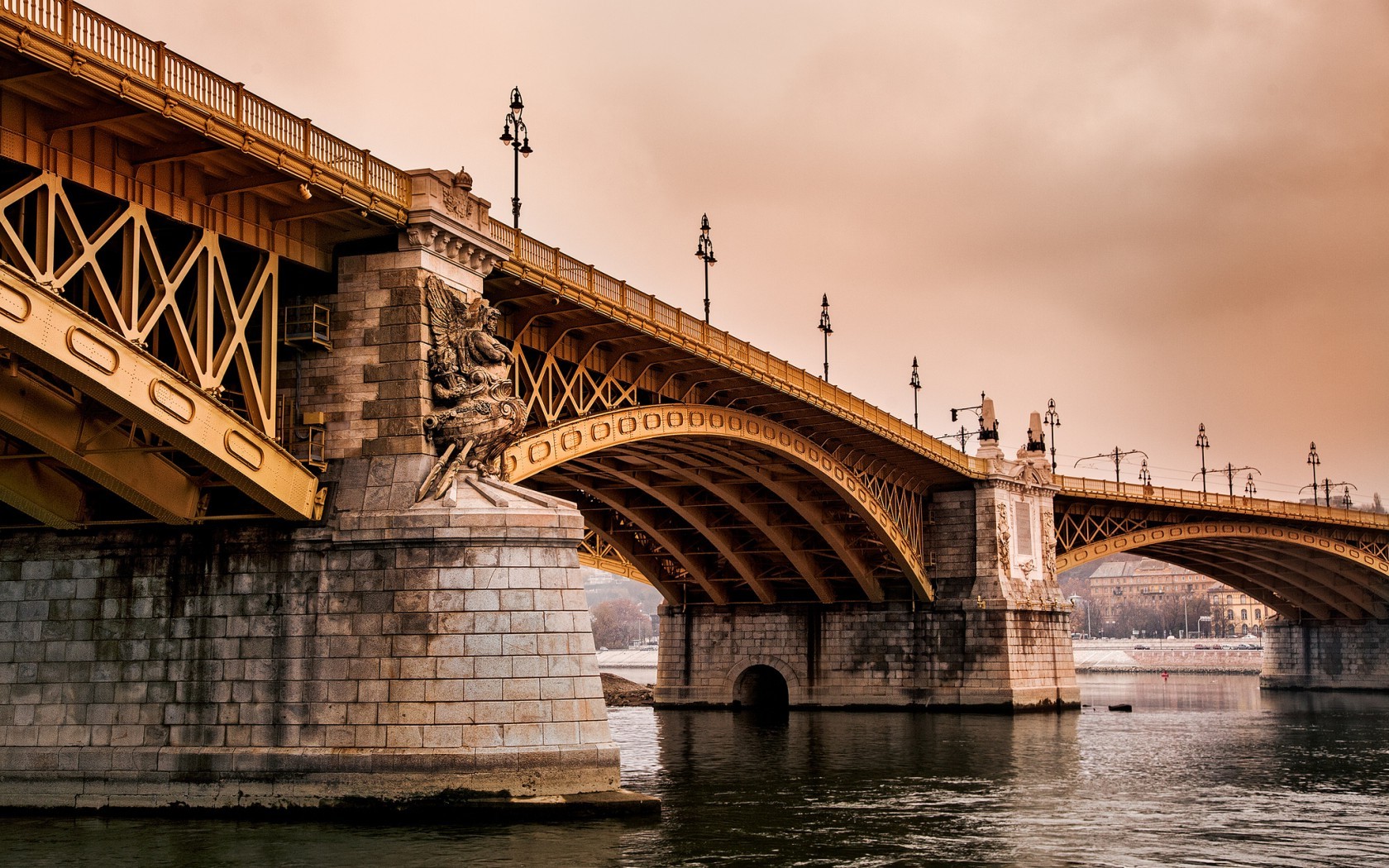 мост Маргит, река, Дунай, Венгрия, Будапешт Города картинки, обои рабочий стол