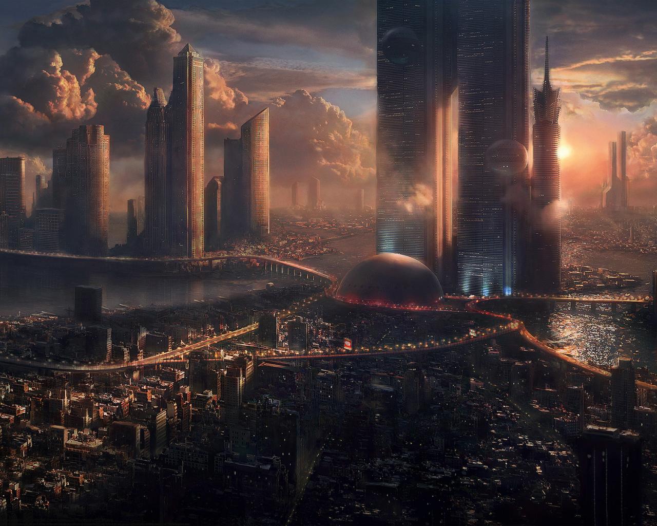 Город, будущее, фантастика Города картинки, обои рабочий стол