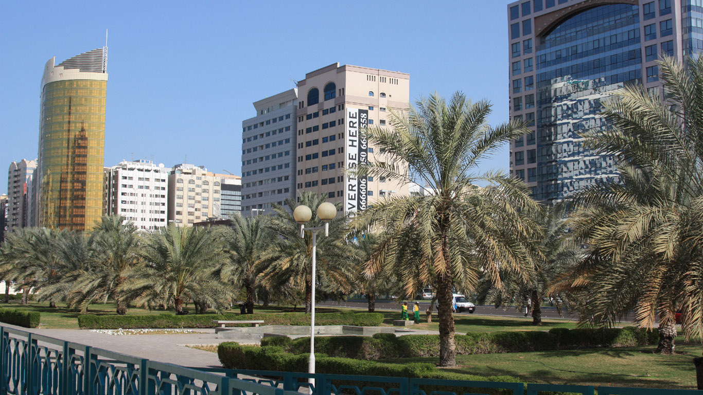 город Абу-Даби (Об. Арабские Эмираты) Города картинки, обои рабочий стол