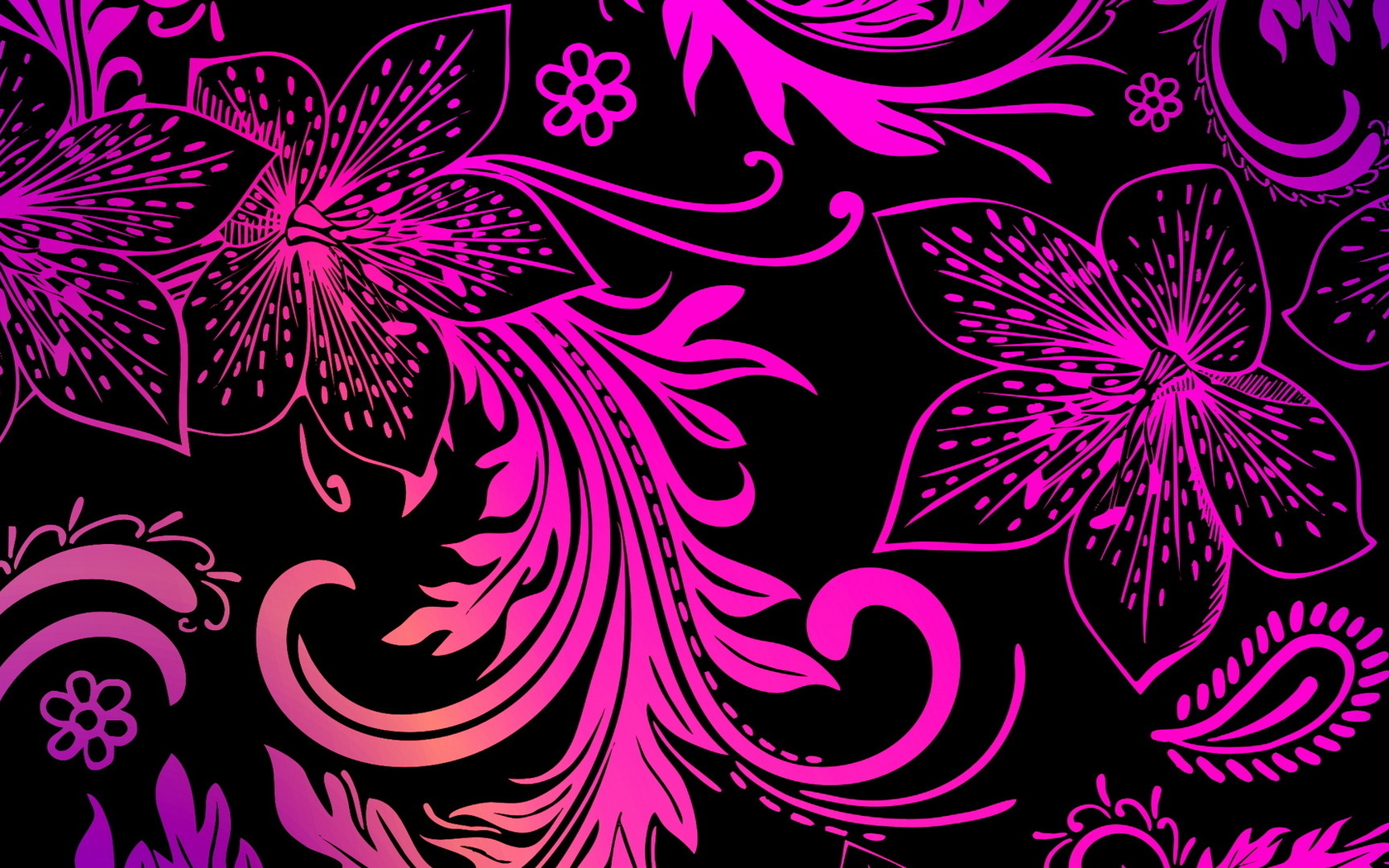 розовые цветки, черный фон Текстуры картинки, обои рабочий стол