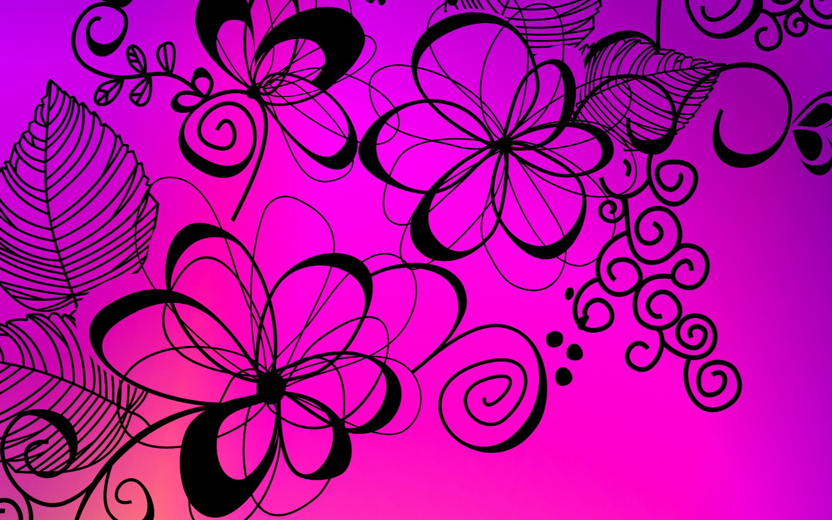 графика, цветы, фон розовый Текстуры картинки, обои рабочий стол