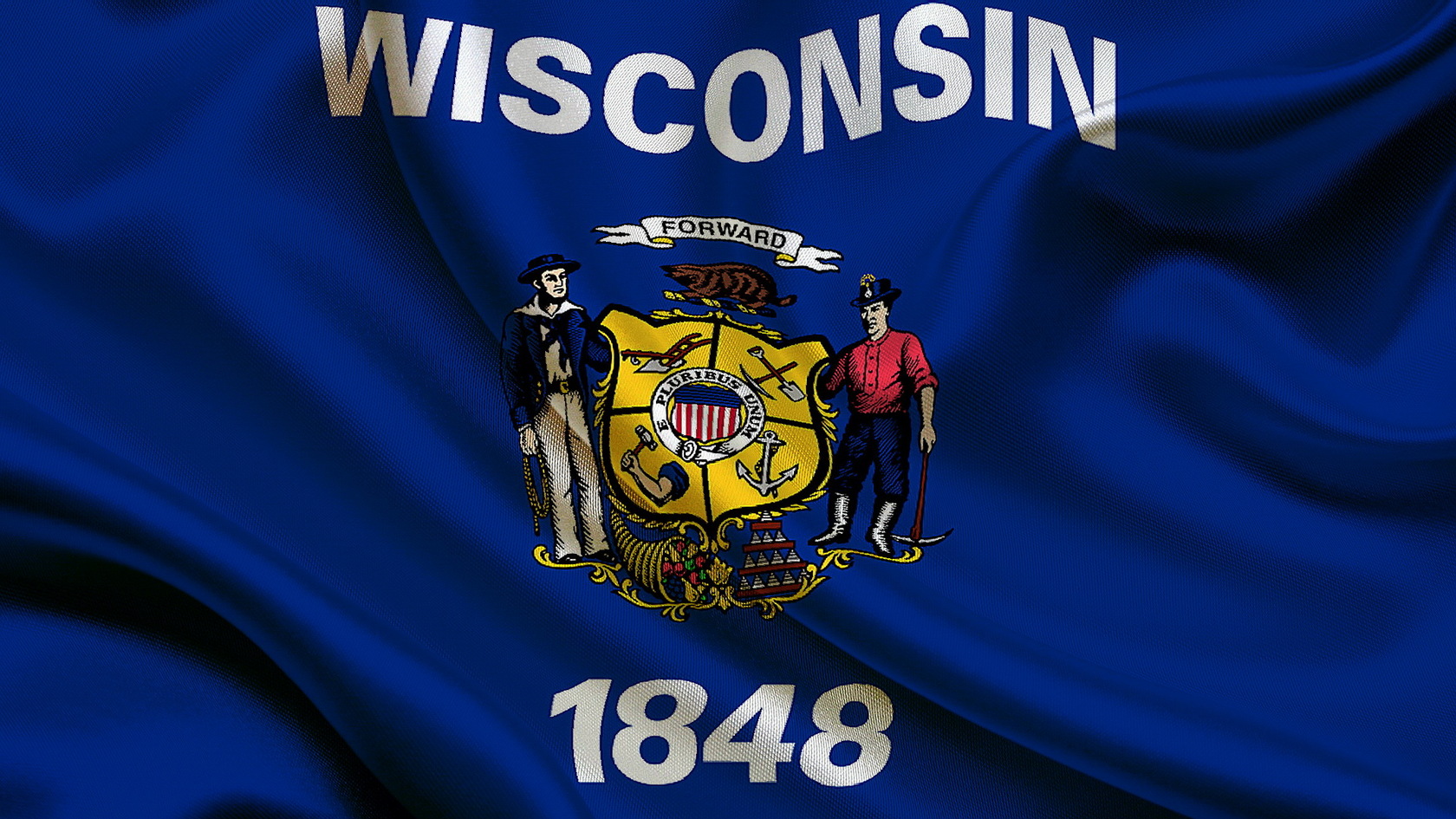 Флаг штата, Висконсин, США Текстуры картинки, обои рабочий стол