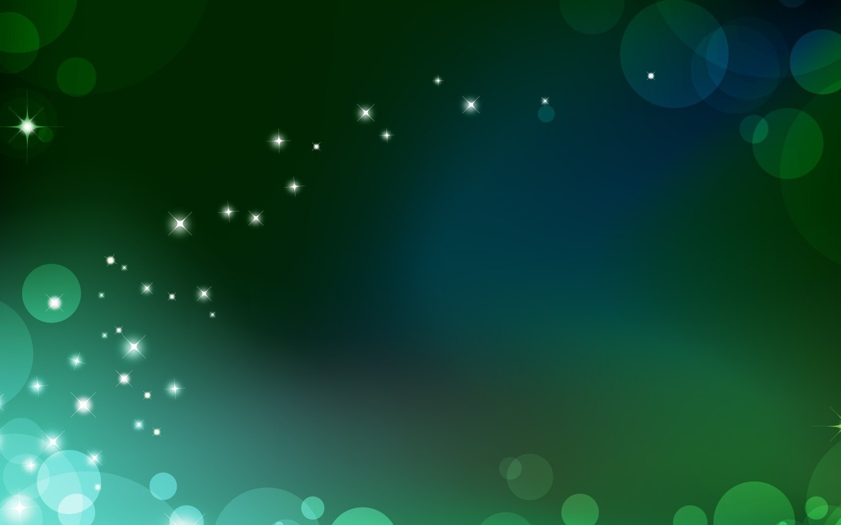 звездочки, пузырьки, зеленый фон Текстуры картинки, обои рабочий стол