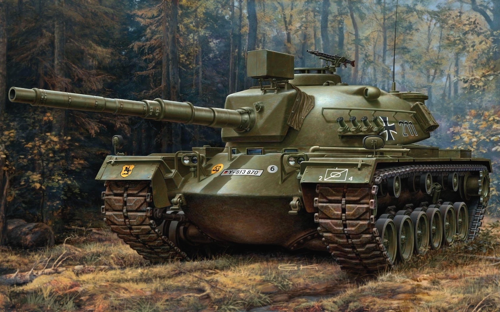 M-48 A2 GA2, танк, арт HD фото картинки, обои рабочий стол