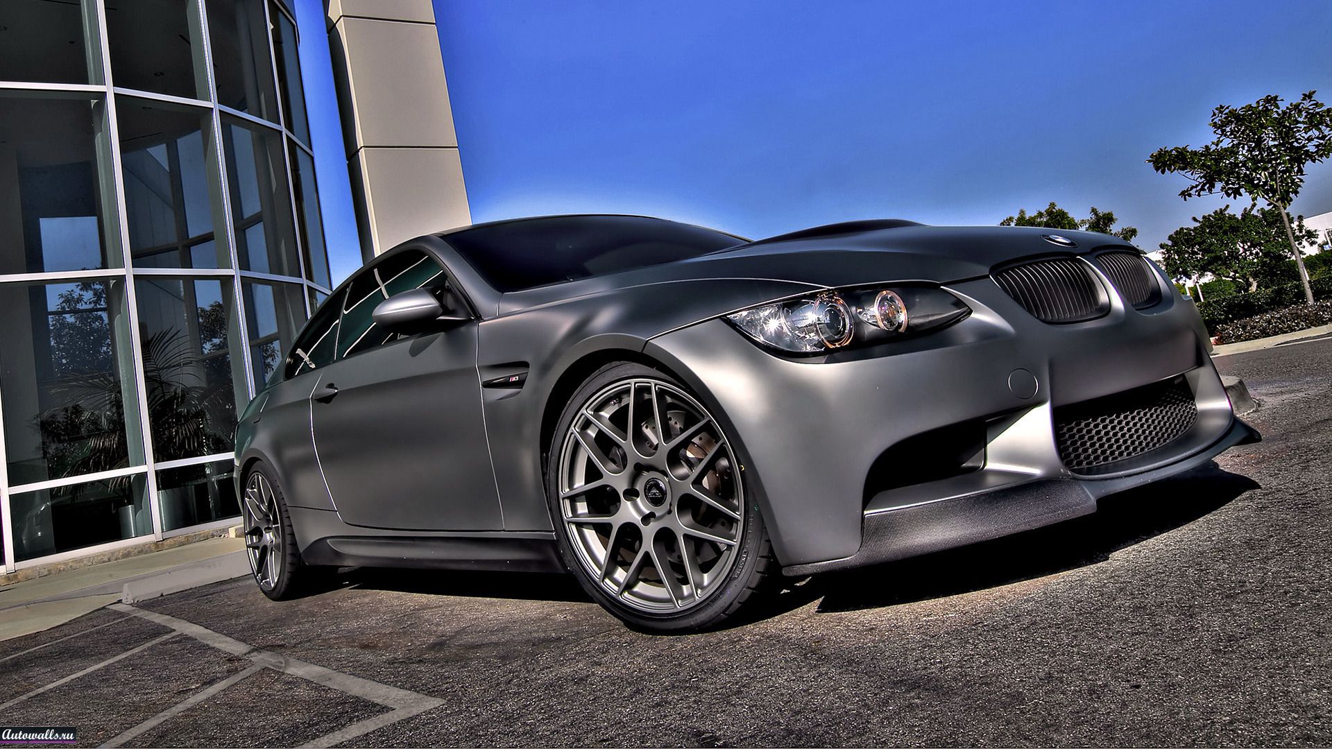 Серый BMW M3 E92 HD фото картинки, обои рабочий стол