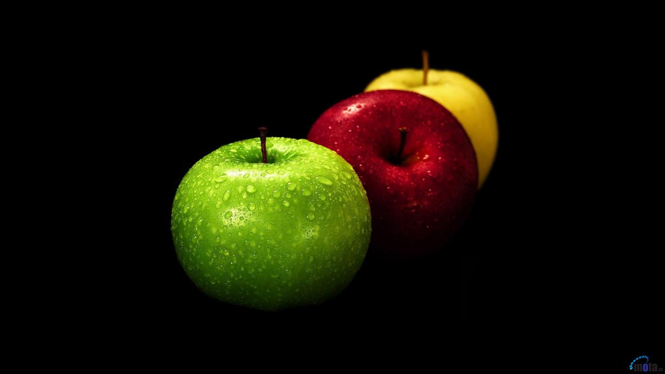 Яблоки, красное, зеленое, желтое HD фото картинки, обои рабочий стол