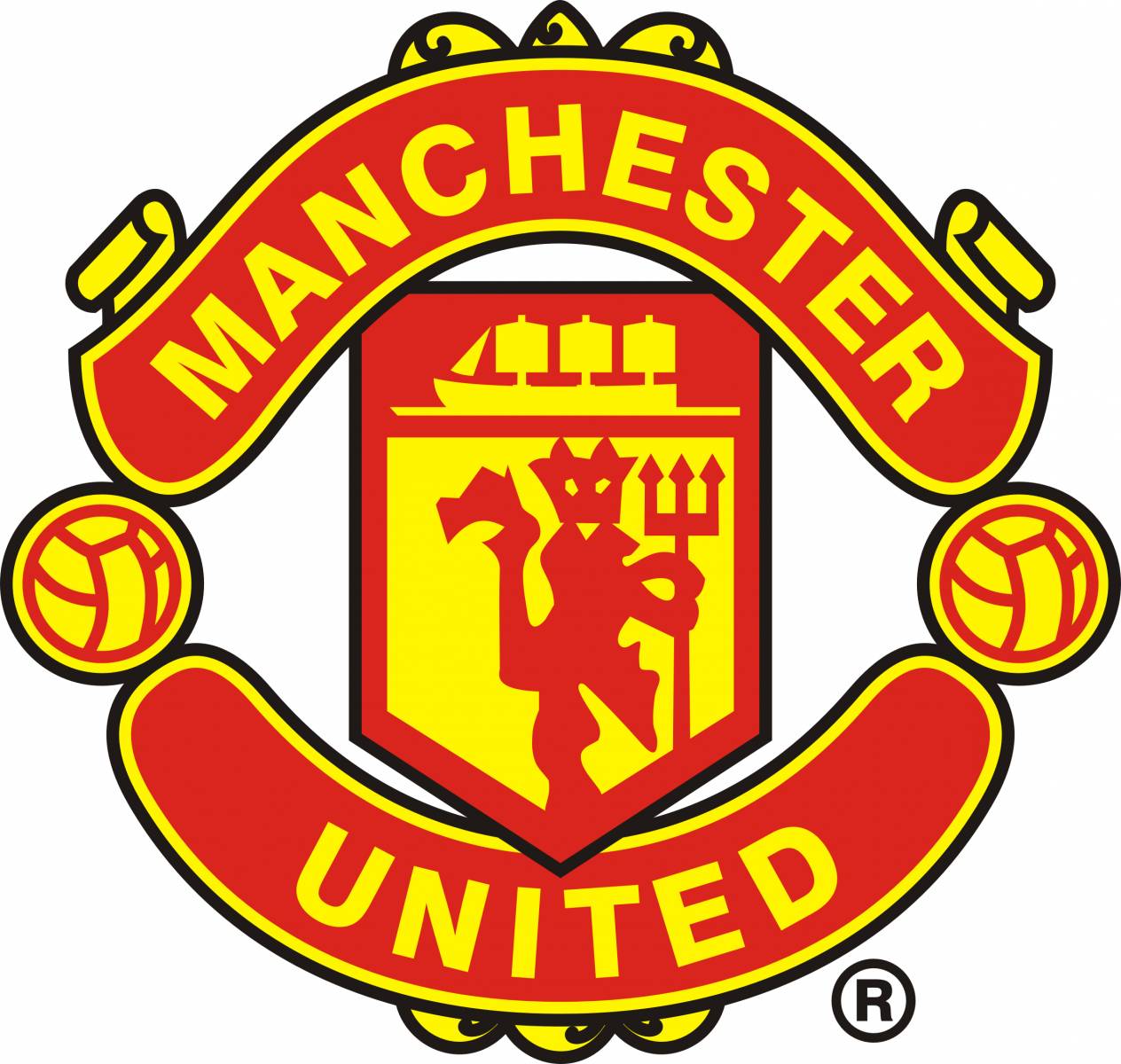 Логотип футбольный клуб "Manchester United FC" HD фото картинки, обои рабочий стол
