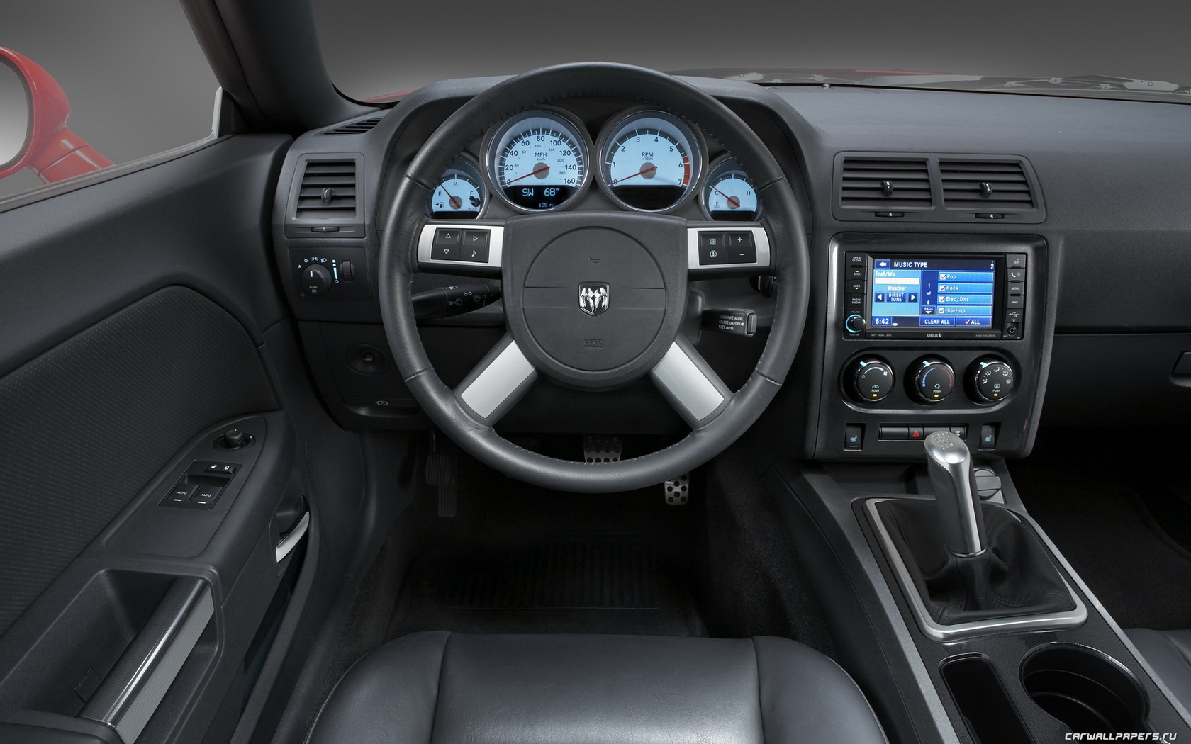 Салон Dodge Challenger R/T HD фото картинки, обои рабочий стол