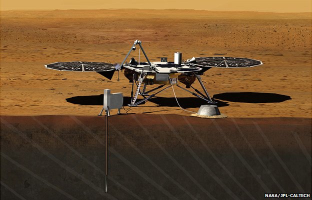 Марсоход Insight HD фото картинки, обои рабочий стол