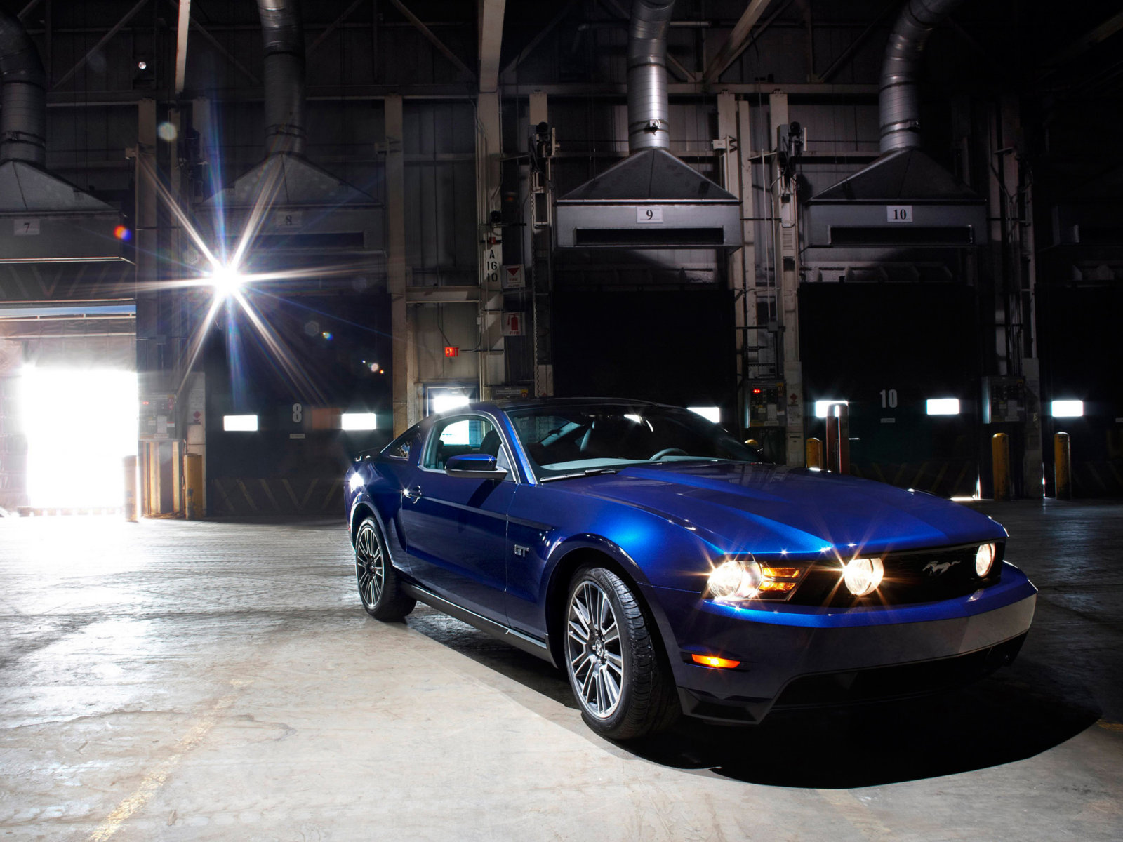 Синий Ford Mustang GT HD фото картинки, обои рабочий стол