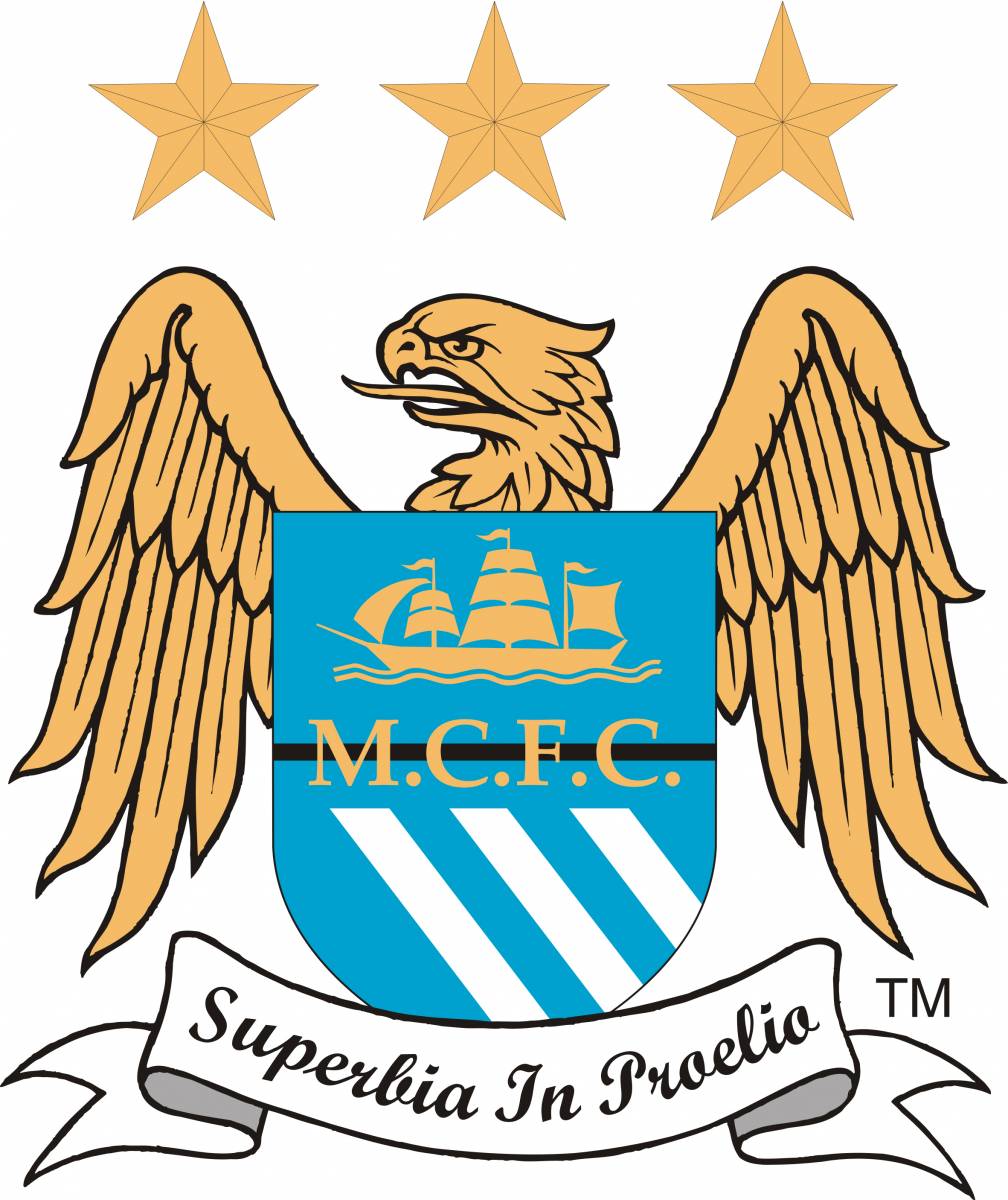 Логотип футбольный клуб "Manchester City FC" HD фото картинки, обои рабочий стол