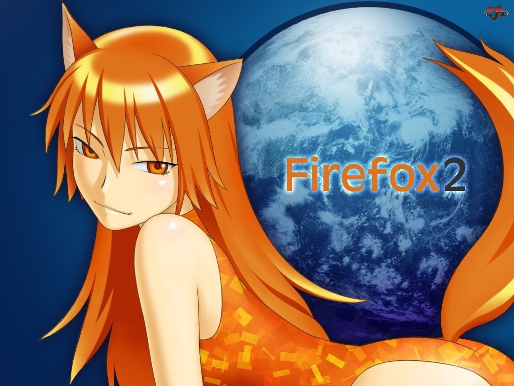 Картинка Девушка firefox. Аниме HD фото, обои для рабочего стола