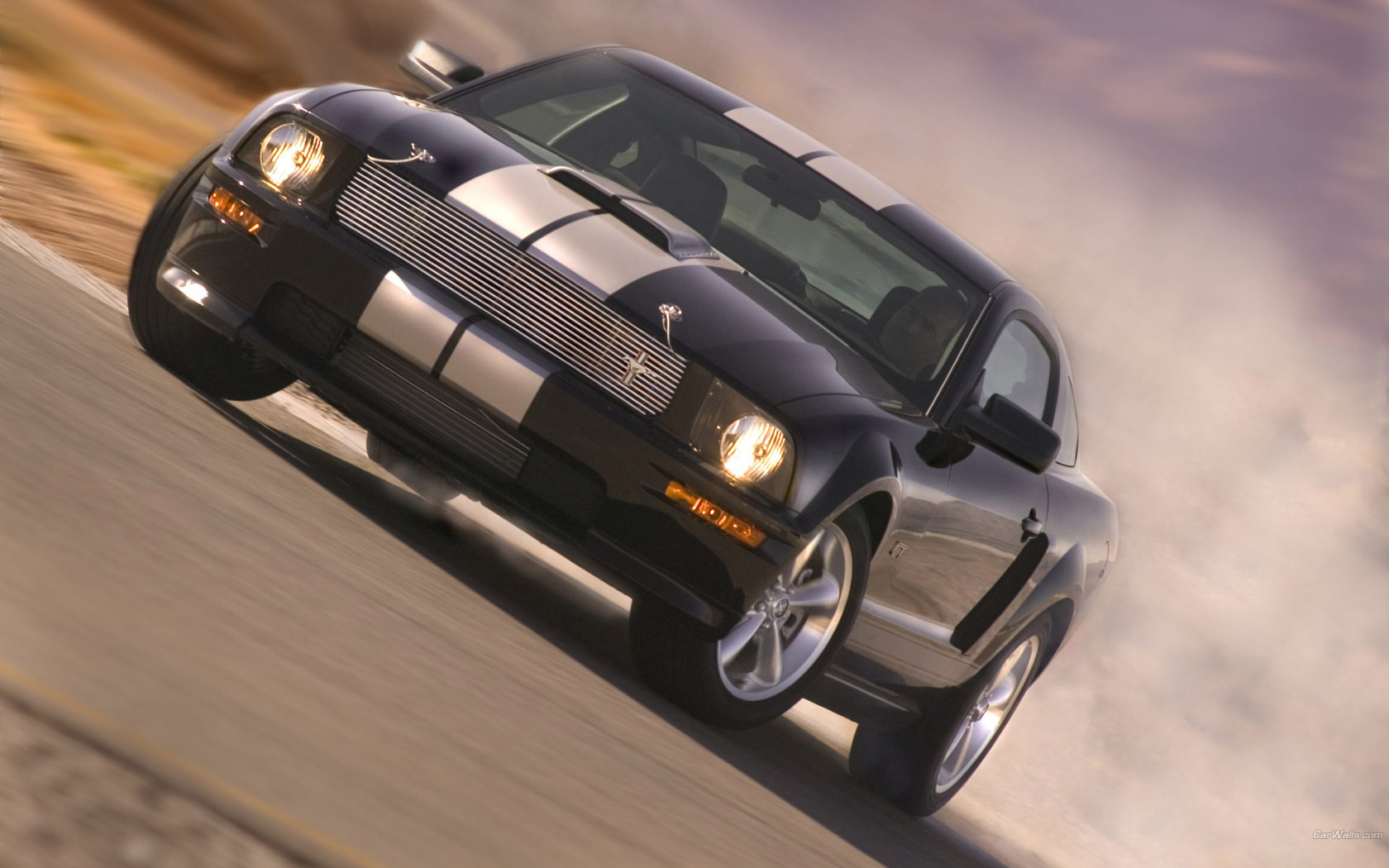 Черный Ford Mustang GT HD фото картинки, обои рабочий стол