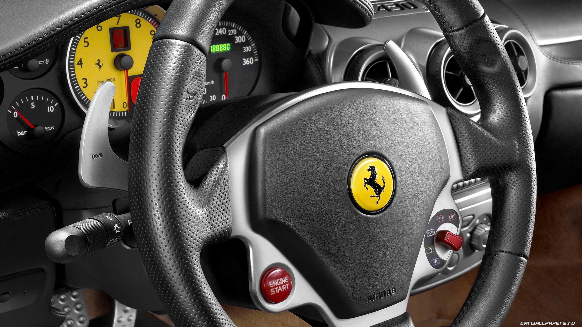 Руль Ferrari F430 HD фото картинки, обои рабочий стол