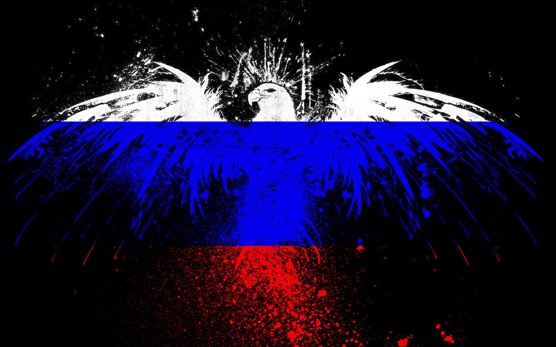 красивый флаг России с орлом HD фото картинки, обои рабочий стол