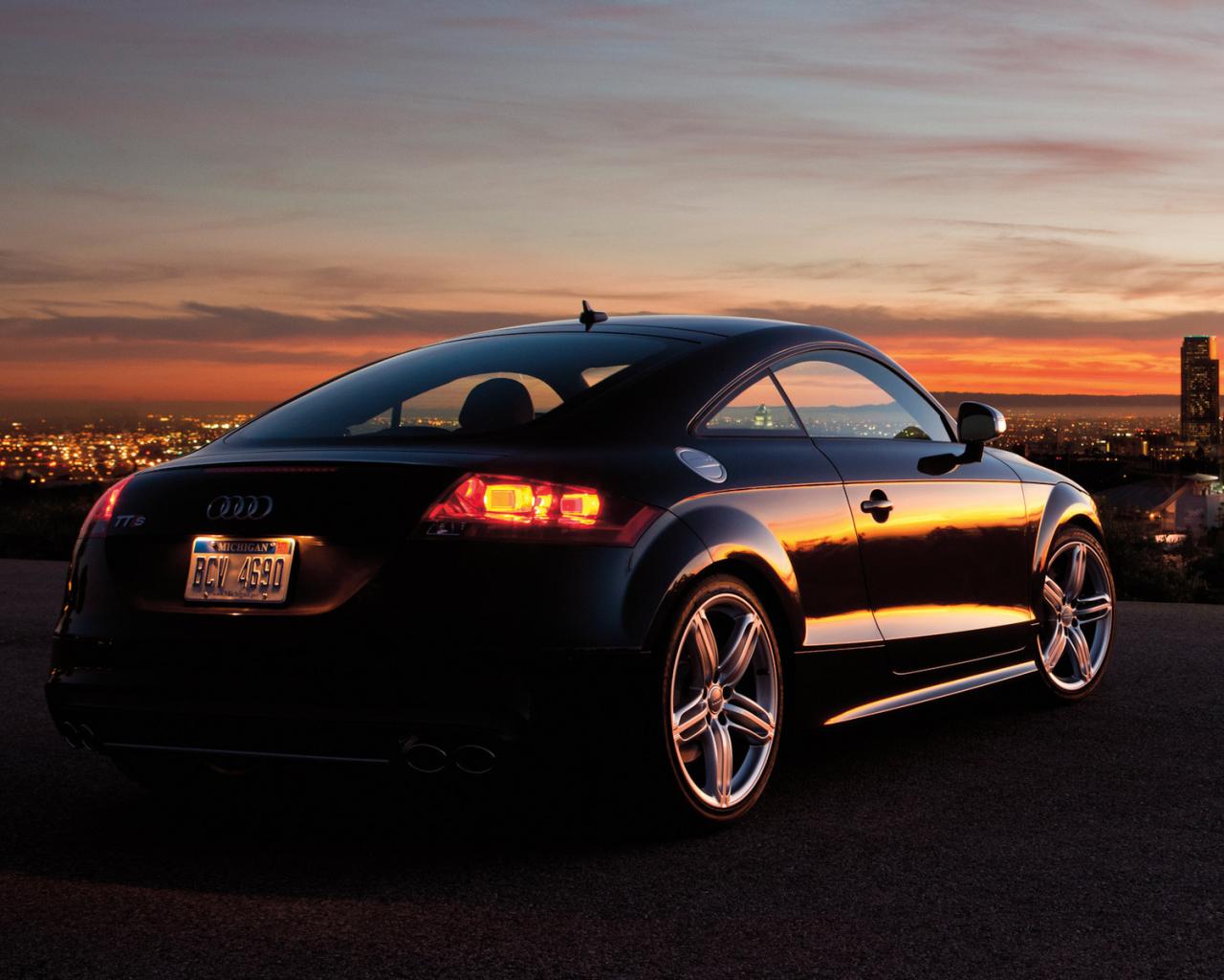 Audi, tt, black, night, автомобили, машины Автомобили картинки, обои рабочий стол