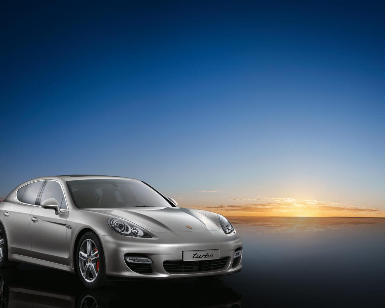 Panamera Turbo, закат, автомобили, машины, авто Автомобили картинки, обои рабочий стол