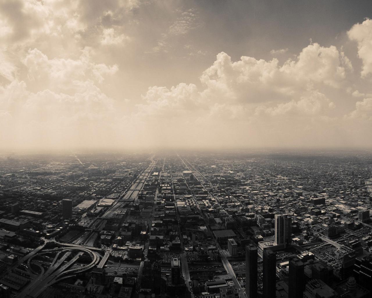 Вид на город с высоты птичьего полёта Города картинки, обои рабочий стол