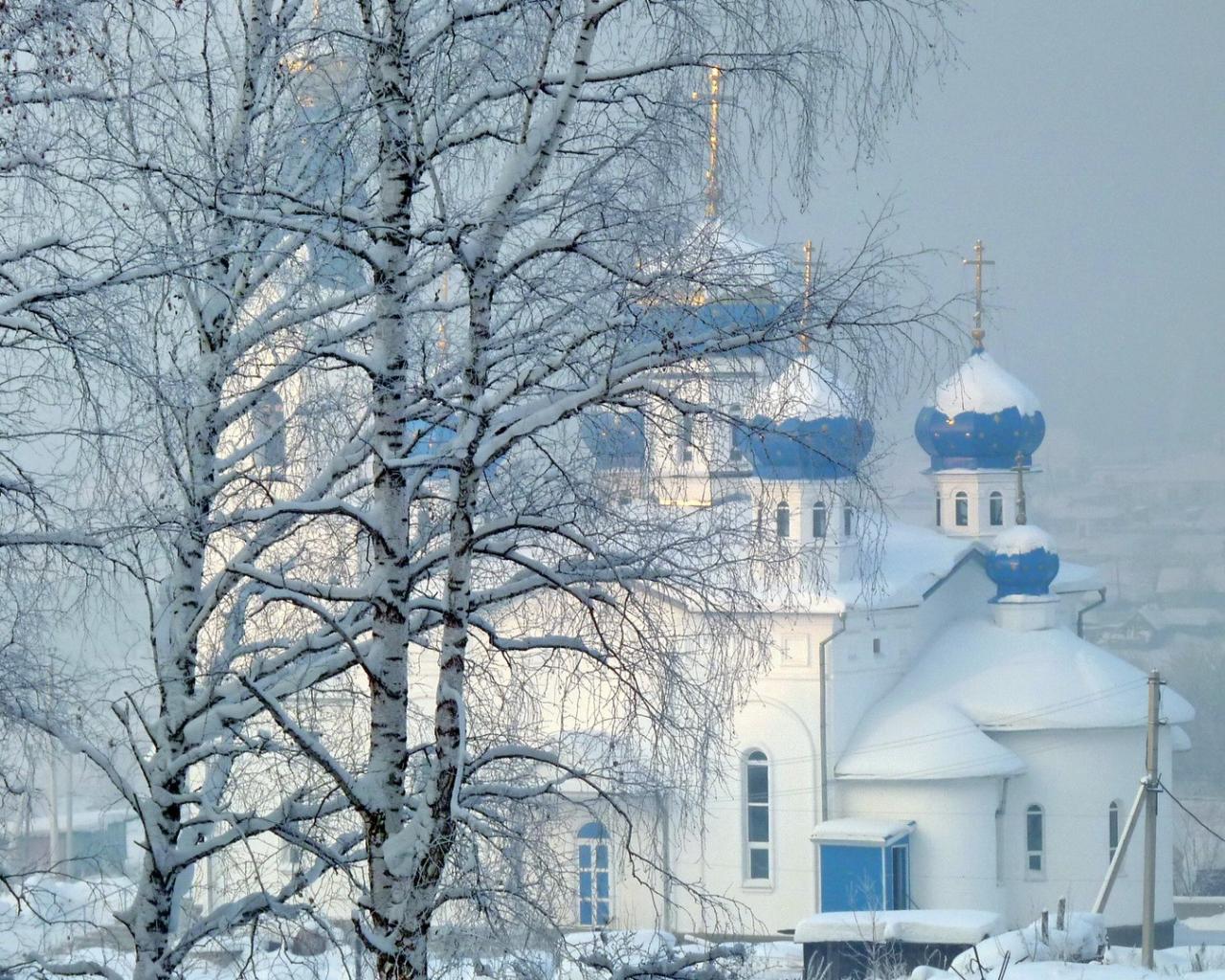 Русская деревенская церковь Города картинки, обои рабочий стол