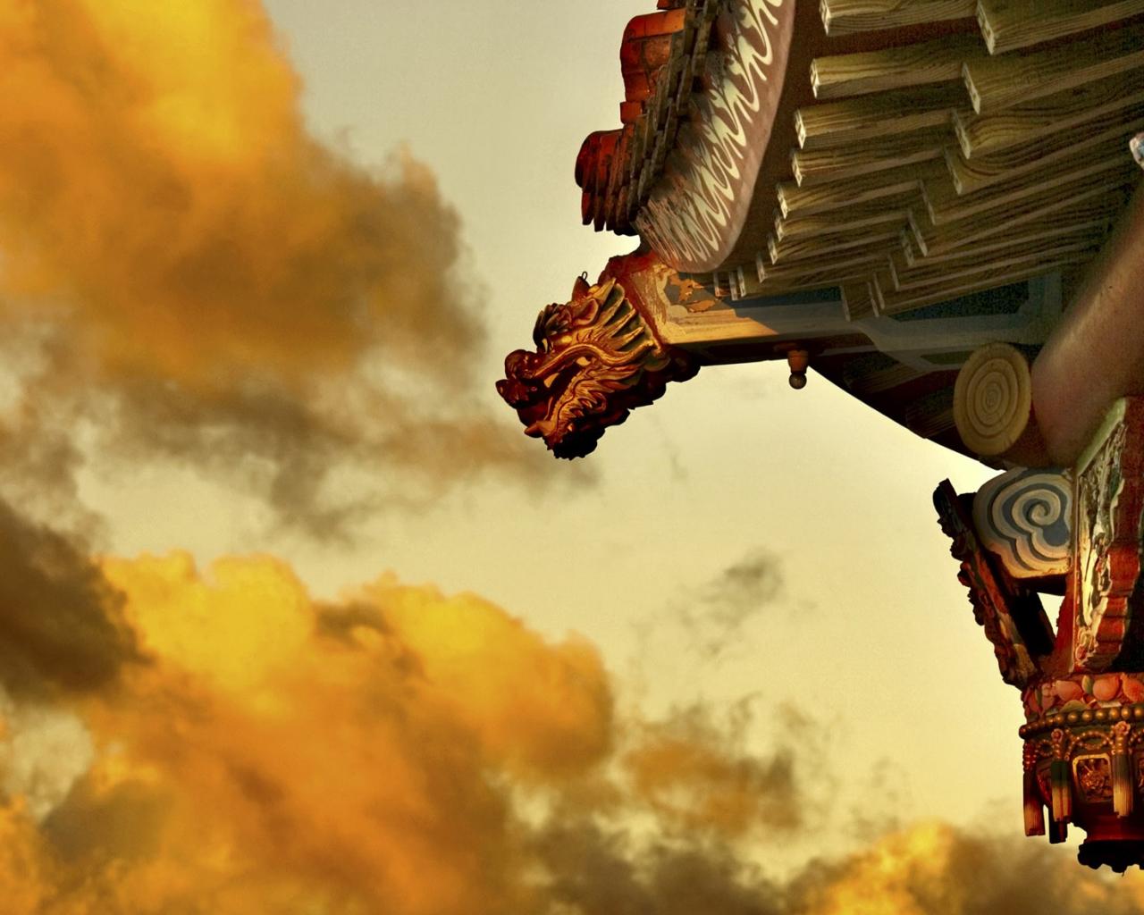 Китайский дракон Города картинки, обои рабочий стол