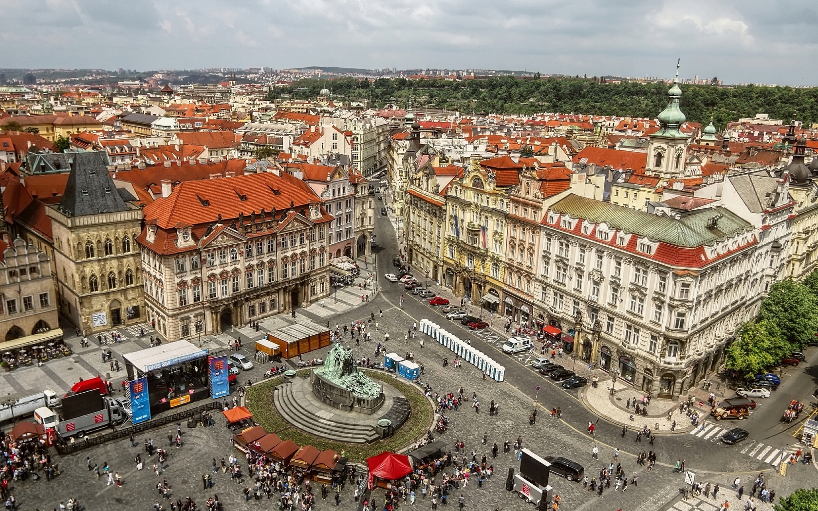 город, прага, дома, здания, староместская площадь Города картинки, обои рабочий стол