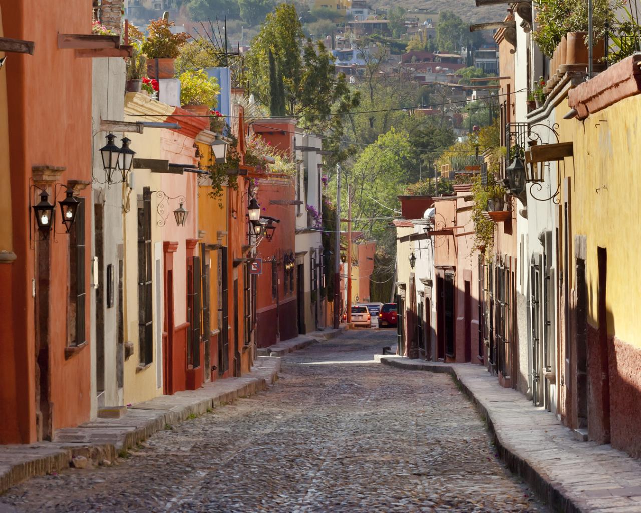 Guanajuato street Города картинки, обои рабочий стол