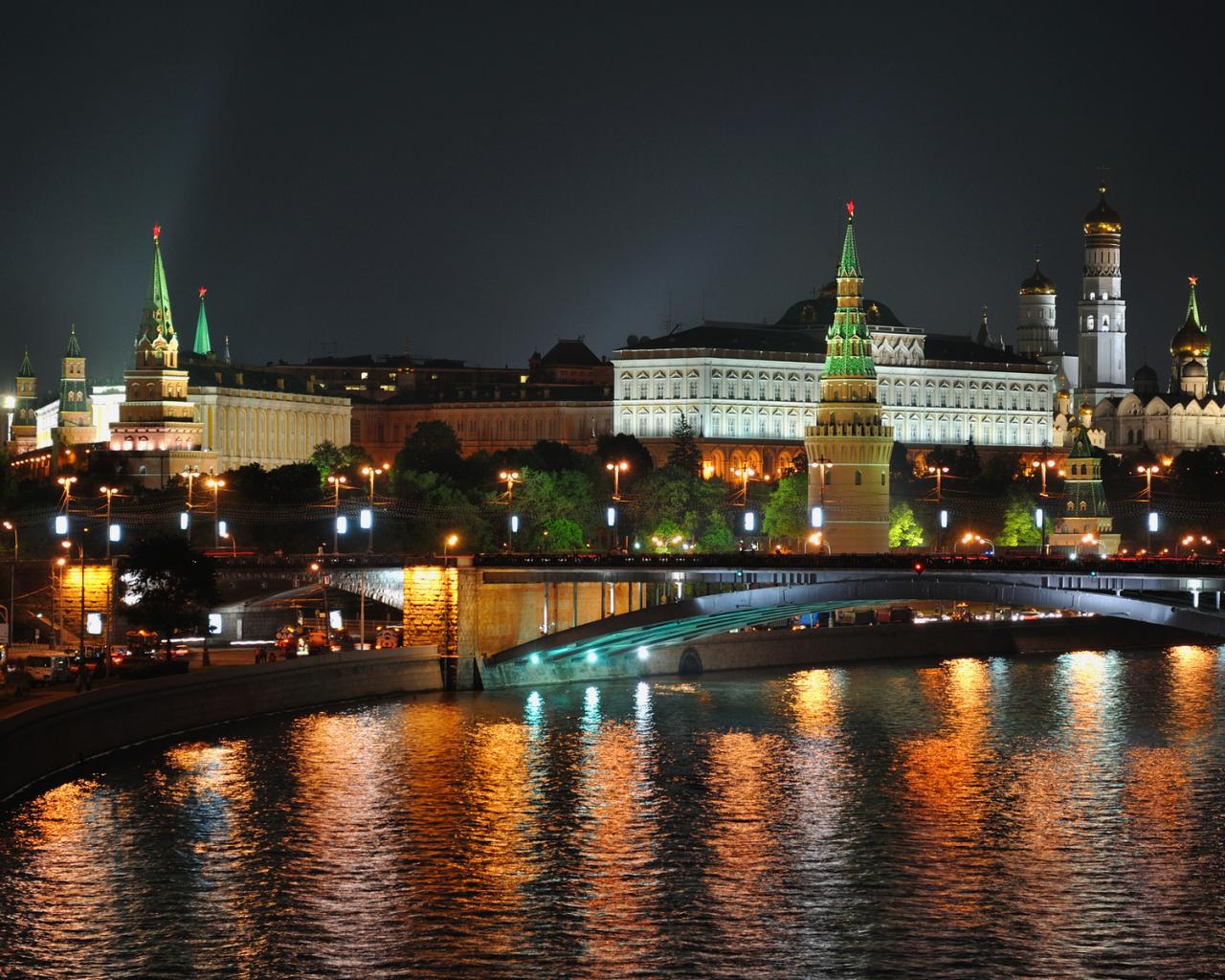 Город, москва, ночь, огни Города картинки, обои рабочий стол