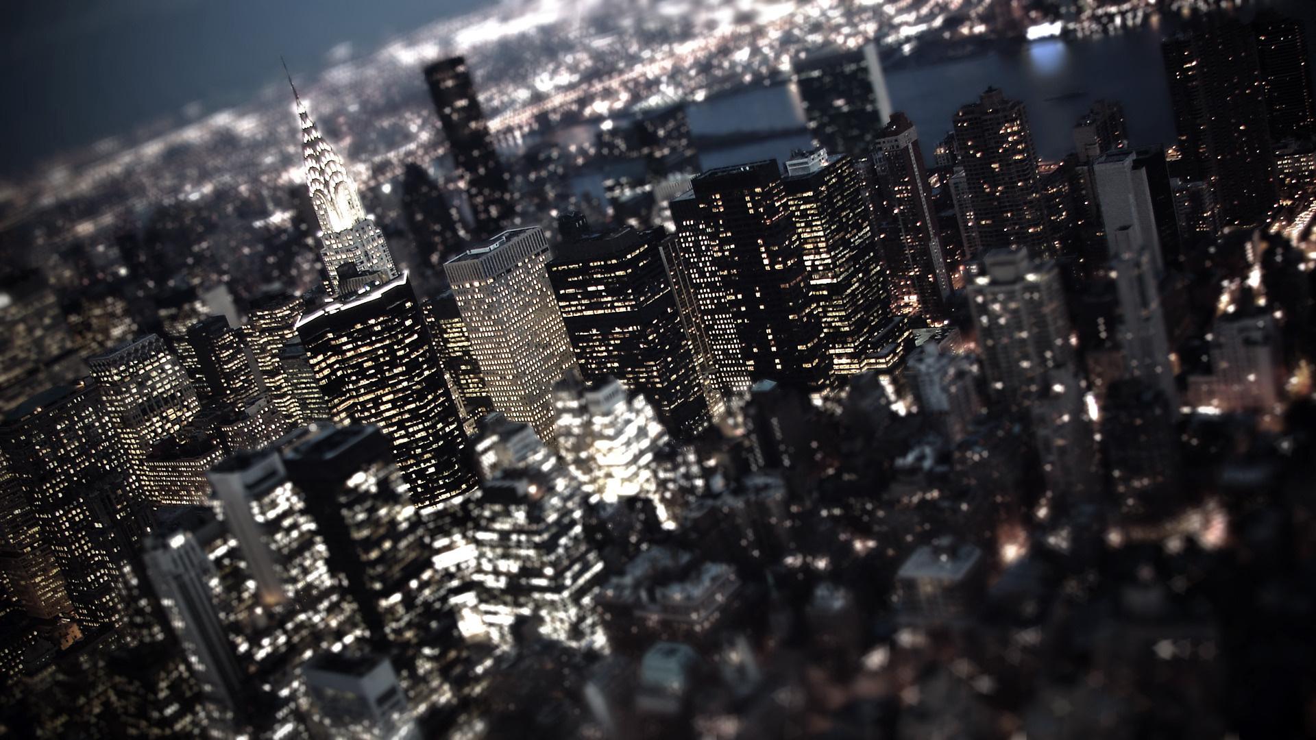 Город, ночь, небоскребы, Нью-Йорк Города картинки, обои рабочий стол